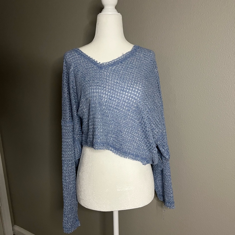 Urban outfitters blue drapey sweater in size small